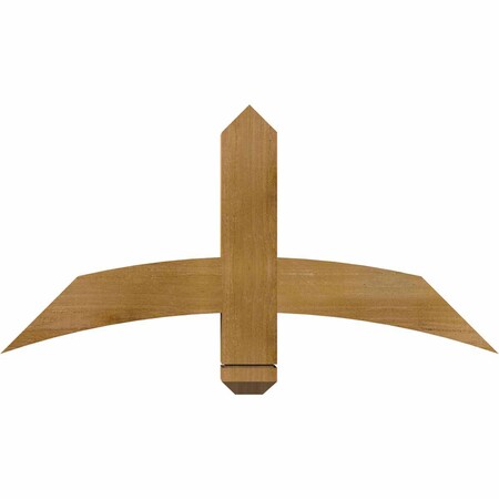 Ekena Millwork Bellingham Rough Sawn Timber Gable Bracket, Western Red Cedar, 36"W x 18"H x 4"D x 4"F, 12/12 Pitch GBW036X18X0404BEL00RWR